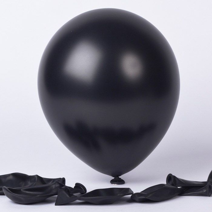 Acht Bungalow Elke week Ballon zwart metallic - 100 zwarte ballonnen
